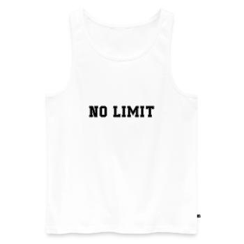 no limit - Männer Premium Bio Tank Top - Weiß - Vorne - AI Model Male 178 light (178cm)