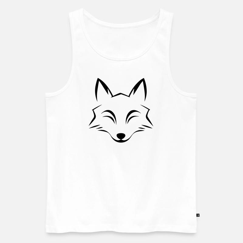 Fuchskopf - Männer Premium Bio Tank Top - Weiß