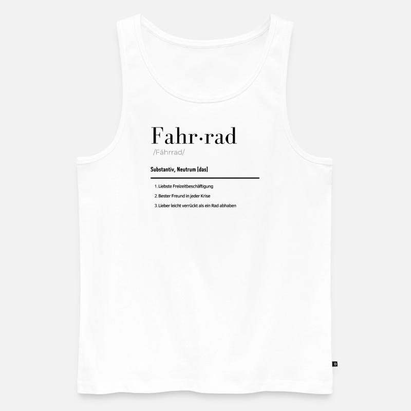 Fahrrad Begriffsdefinition - Männer Premium Bio Tank Top - Weiß