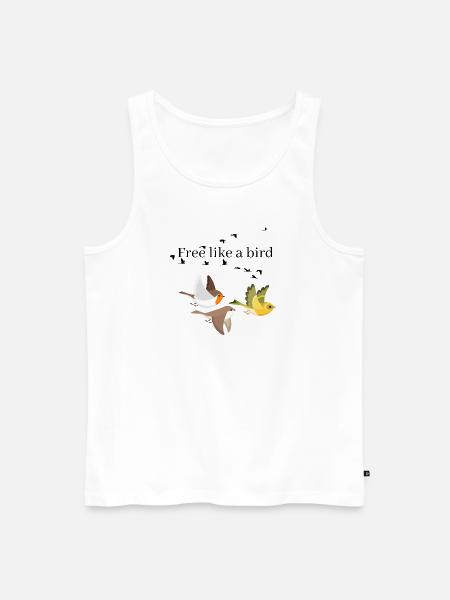 Free like a bird - Männer Premium Bio Tank Top - Weiß