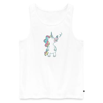 I Like Unicorns And Maybe 3 People - Men's Premium Organic Tank Top - white - Front - AI Model Male 178 light (178cm)