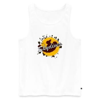 Skydiver since 2022 Gift Tandem Jump - Men's Premium Organic Tank Top - white - Front - AI Model Male 178 light (178cm)