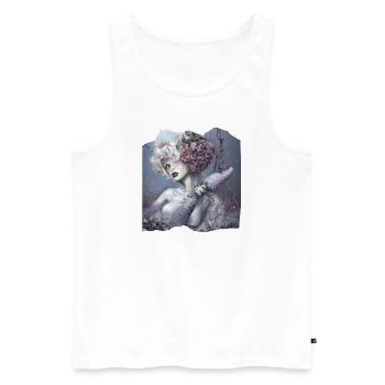 Motif de Noël - Débardeur bio Premium Homme - blanc - Devant - AI Model Male 178 light (178cm)