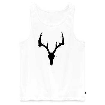 Black Deer - Männer Premium Bio Tank Top - Weiß - Vorne - Michal (187cm)