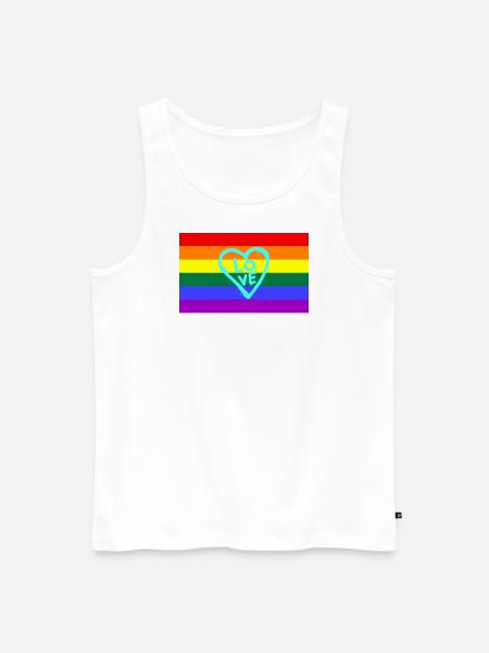 LGBTQ, freedom, diversity - Men's Premium Organic Tank Top - white