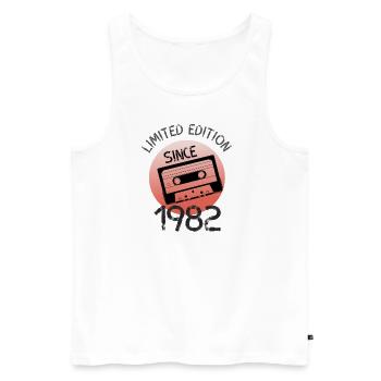 Limited Edition 1982 retro - Männer Premium Bio Tank Top - Weiß - Vorne - Michal (187cm)