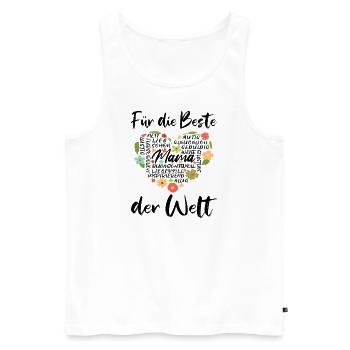 Muttertag 2023 Beste Mama der Welt Mama Love - Männer Premium Bio Tank Top - Weiß - Vorne - Michal (187cm)