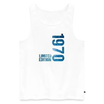 18 JAHRE 18. GEBURTSTAG LIMITED EDITION 1970 - Männer Premium Bio Tank Top - Weiß - Vorne - Michal (187cm)