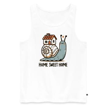 Schnecke mit Haus - Männer Premium Bio Tank Top - Weiß - Vorne - Michal (187cm)