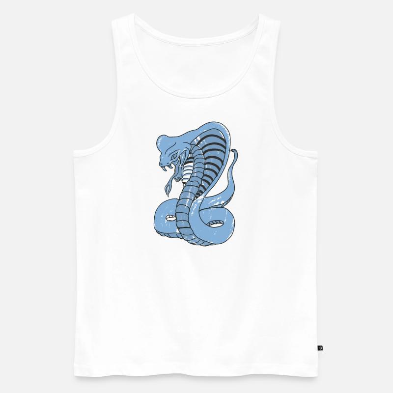 Cobra - Männer Premium Bio Tank Top - Weiß