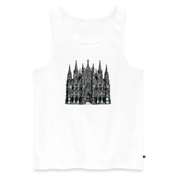 Gotische Kathedrale Architektur - Männer Premium Bio Tank Top - Weiß - Vorne - AI Model Male 178 light (178cm)