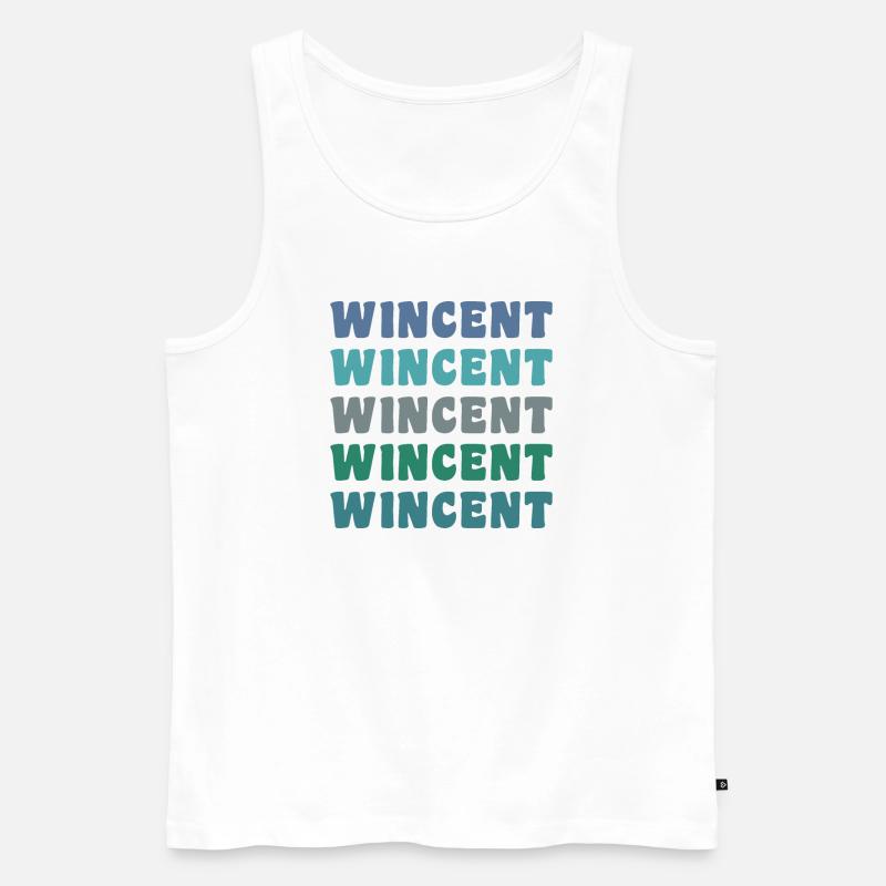 Wincent - Männer Premium Bio Tank Top - Weiß