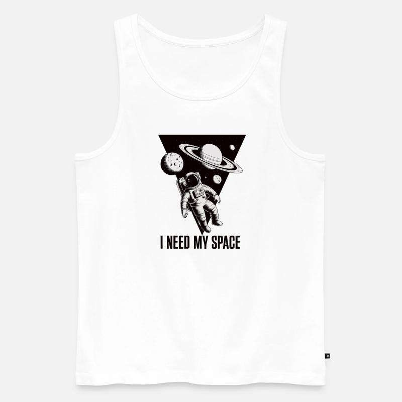 I need my Space - Männer Premium Bio Tank Top - Weiß