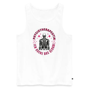 Physiotherapist - I move the straight graphic - Men's Premium Organic Tank Top - white - Front - Michal (187cm)