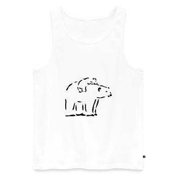 Eisbär mit jungem Eisbär - Männer Premium Bio Tank Top - Weiß - Vorne - Michal (187cm)