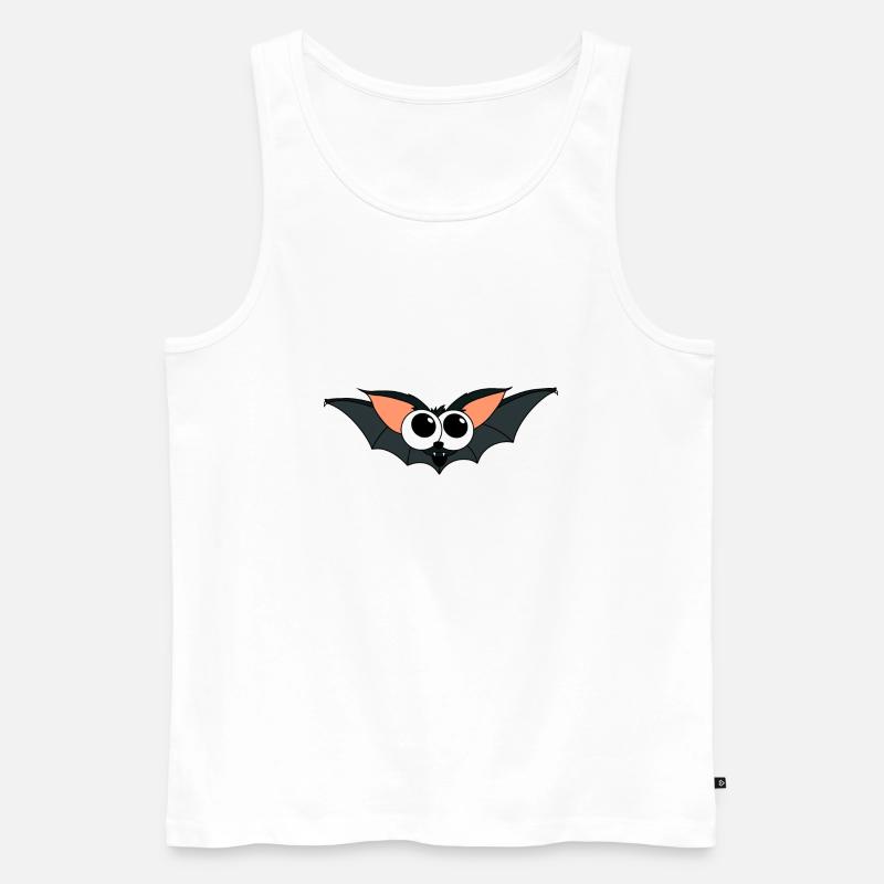 Fledermaus - Männer Premium Bio Tank Top - Weiß