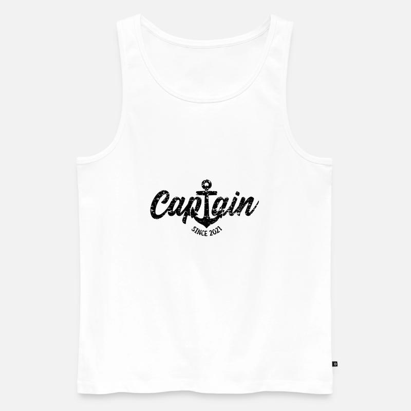 CAPTAIN SINCE 2021 - Männer Premium Bio Tank Top - Weiß