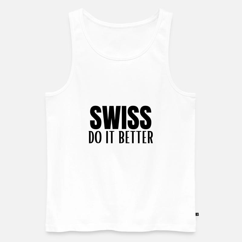 swiss do it better - Männer Premium Bio Tank Top - Weiß
