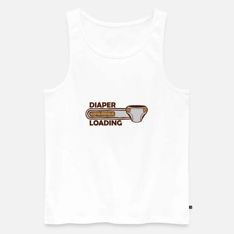 Diaper Loading Windel - Männer Premium Bio Tank Top - Weiß