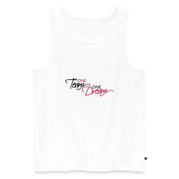 One Team Lettering - Men's Premium Organic Tank Top - white - Front - AI Model Male 178 light (178cm)