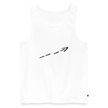 Arrow Symbol 03 Artboard 3 - Men's Premium Organic Tank Top - white - Front - Michal (187cm)