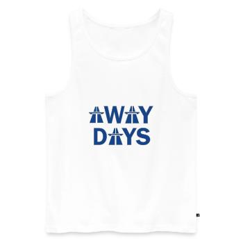 Away Day Blue - Men's Premium Organic Tank Top - white - Front - AI Model Male 178 light (178cm)