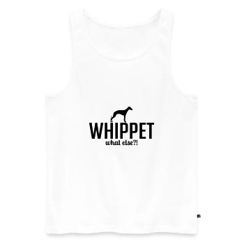 WHIPPET what else Hunde Hund Wilsigns - Männer Premium Bio Tank Top - Weiß - Vorne - AI Model Male 178 light (178cm)