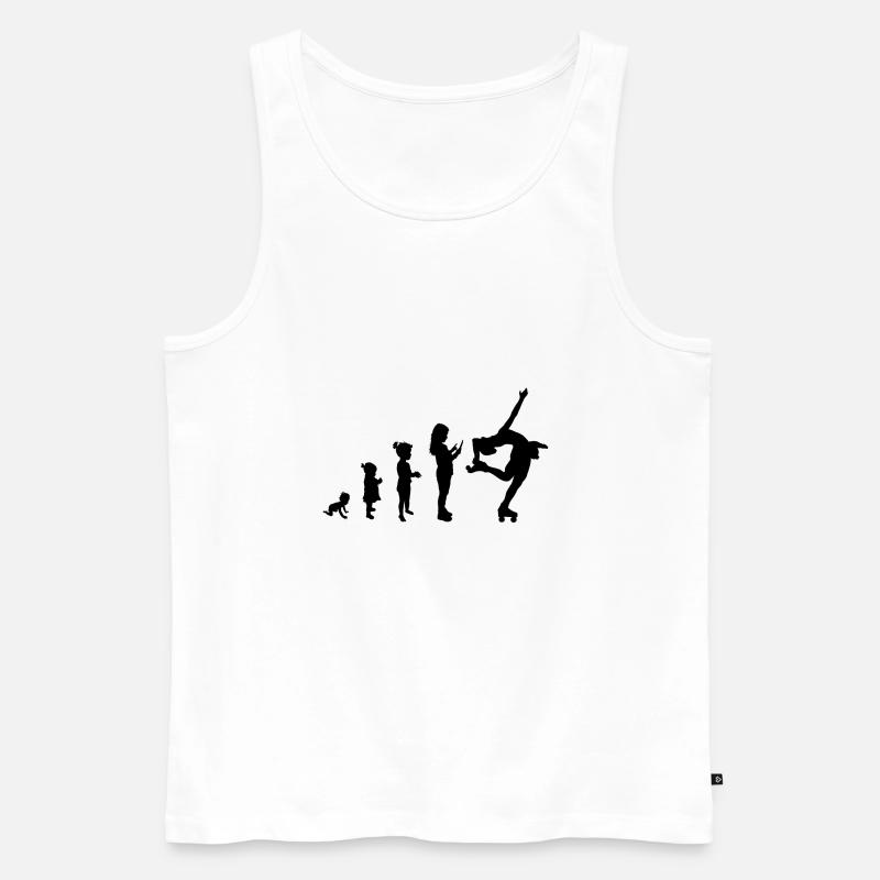 Evolution roller skating 2 - Débardeur bio Premium Homme - blanc