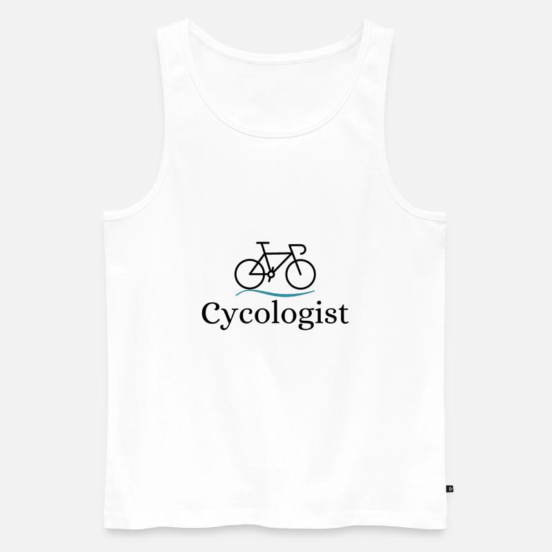 Radfahrer Cycologist - Männer Premium Bio Tank Top - Weiß