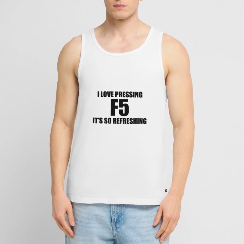 I love pressing Programming Informatik Geschenk Männer Premium Bio Tank Top