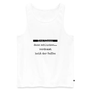 arbeitskollegin bücher bürohumor heiß haustier - Männer Premium Bio Tank Top - Weiß - Vorne - Michal (187cm)