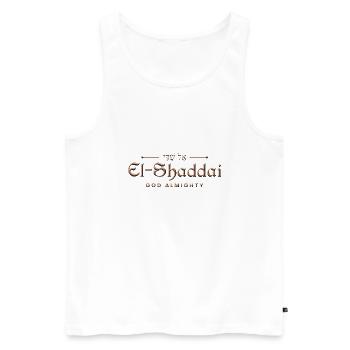 El Shaddai - Gott, der Allmächtige - Christliche Kleidung - Männer Premium Bio Tank Top - Weiß - Vorne - Michal (187cm)
