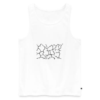 Boden Risse Muster Textur - Männer Premium Bio Tank Top - Weiß - Vorne - AI Model Male 178 light (178cm)