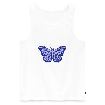 papillon tribal - Débardeur bio Premium Homme - blanc - Devant - Michal (187cm)