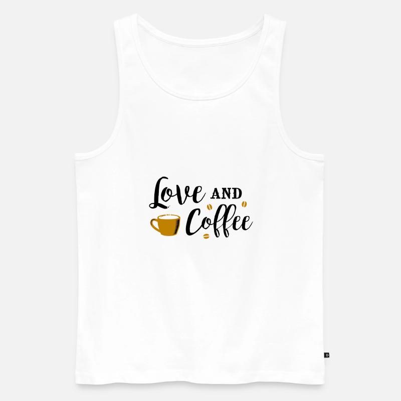 Kaffee Kaffee - Männer Premium Bio Tank Top - Weiß