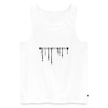 Drop Game Paused - Men's Premium Organic Tank Top - white - Front - AI Model Male 178 light (178cm)
