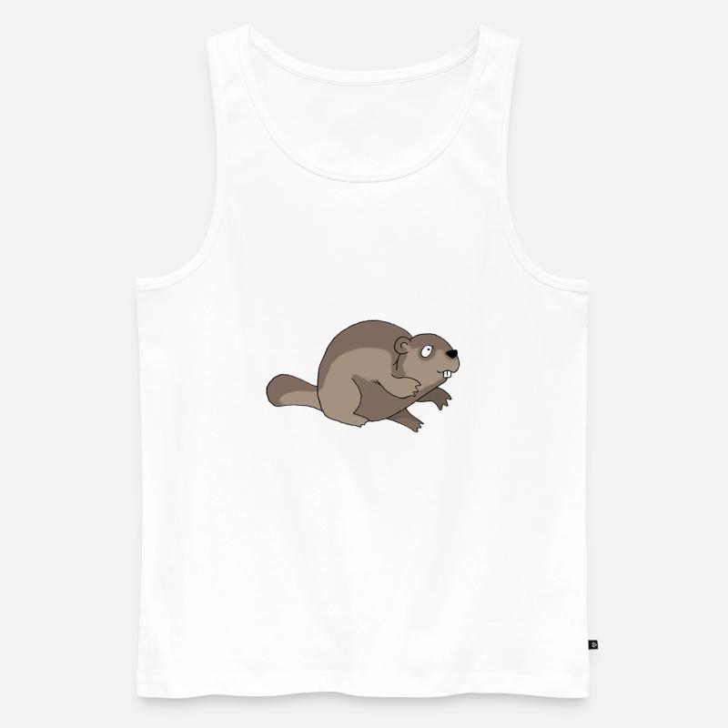 Biber - Männer Premium Bio Tank Top - Weiß