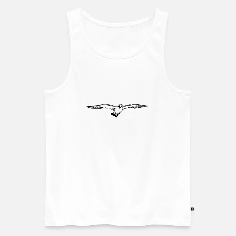 Möwe - Männer Premium Bio Tank Top - Weiß