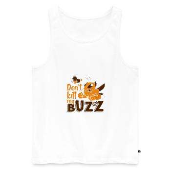 Biene Muskeln Natur Earth Day Bienen Geschenk - Männer Premium Bio Tank Top - Weiß - Vorne - AI Model Male 178 light (178cm)