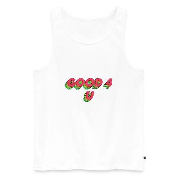 Gut 4 U - Männer Premium Bio Tank Top - Weiß - Vorne - AI Model Male 178 light (178cm)