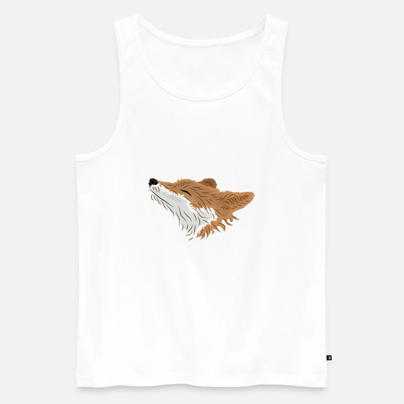 Fuchs Tier Tierliebe - Männer Premium Bio Tank Top - Weiß