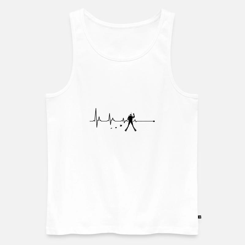 Tauchen Tauchen Herzschlag - Männer Premium Bio Tank Top - Weiß