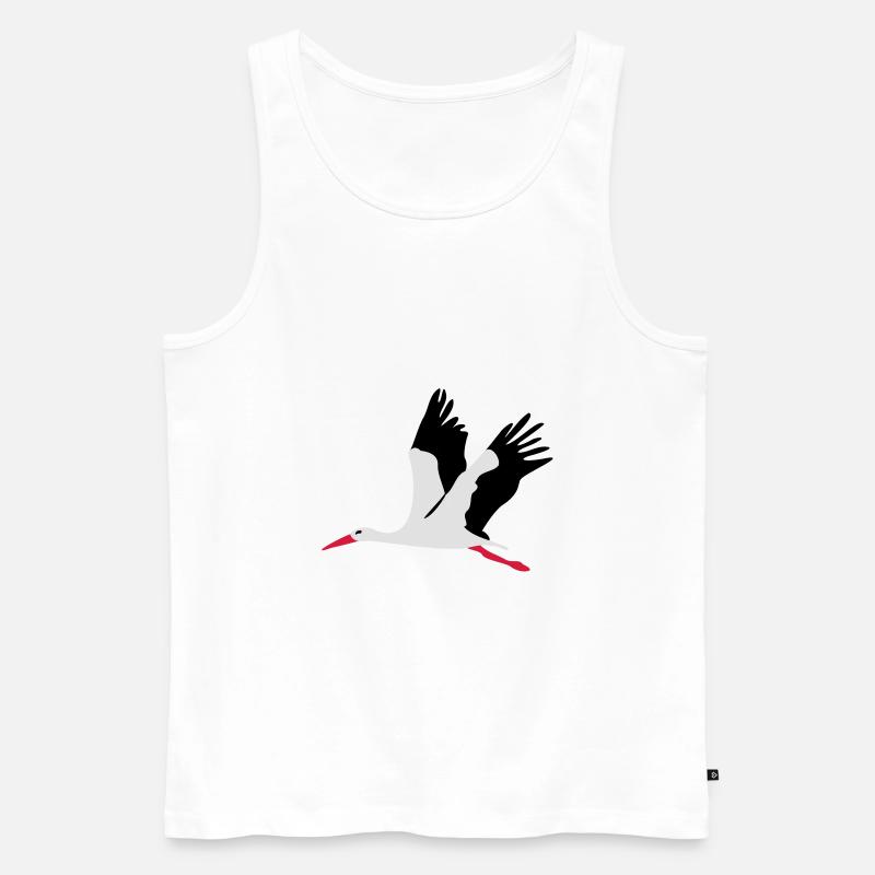 Storch - Männer Premium Bio Tank Top - Weiß