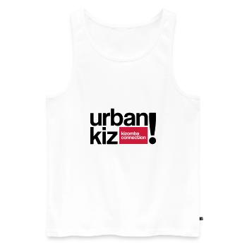 urbankiz kizomba connection ! - Débardeur bio Premium Homme - blanc - Devant - AI Model Male 178 light (178cm)