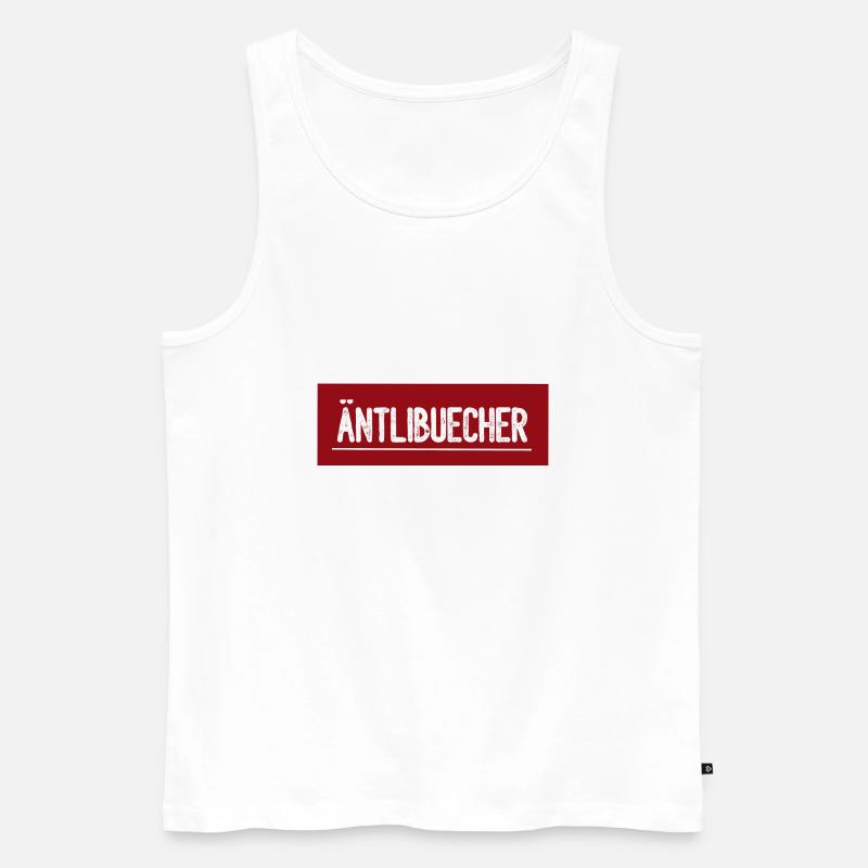 ÄNTLIBUECHER - Männer Premium Bio Tank Top - Weiß