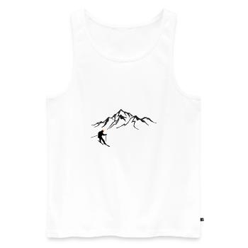 König der Piste - Männer Premium Bio Tank Top - Weiß - Vorne - AI Model Male 178 light (178cm)