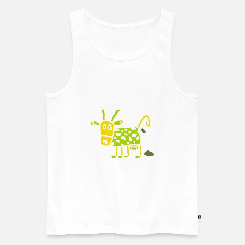 Kuh - Männer Premium Bio Tank Top - Weiß