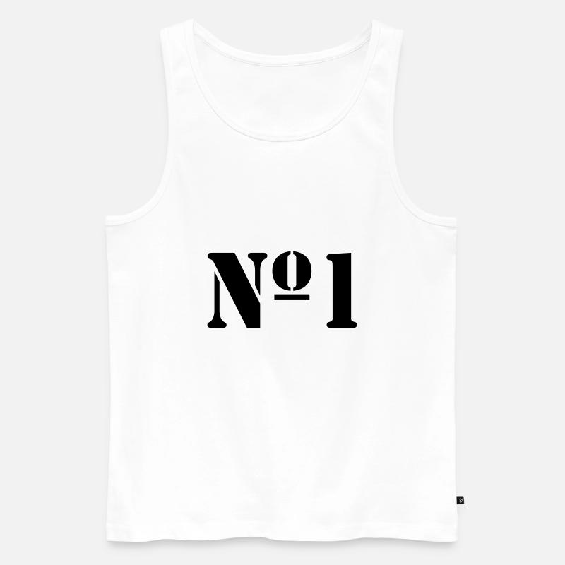 Nummer 1 - Männer Premium Bio Tank Top - Weiß