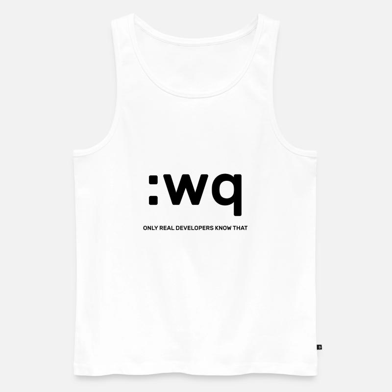 Vim Developers - Men's Premium Organic Tank Top - white