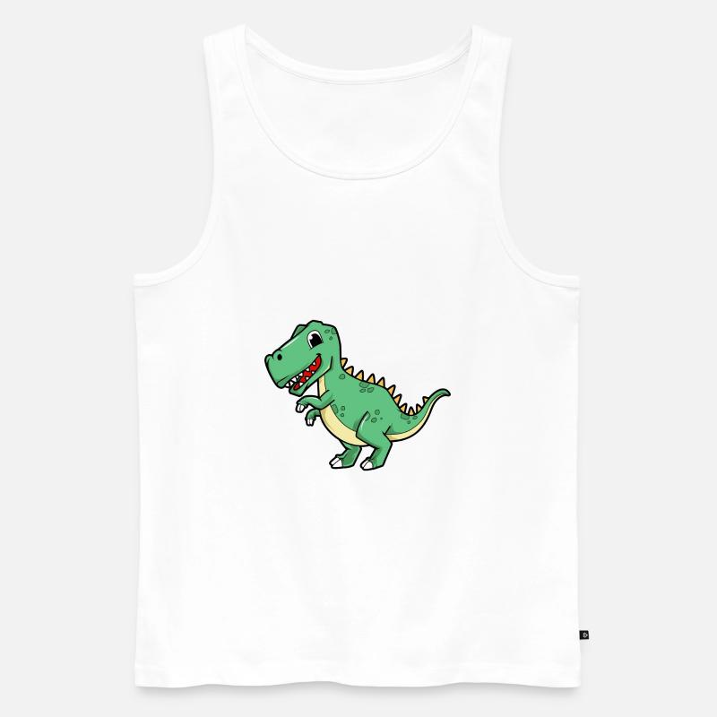 dinosaurier t rex - Männer Premium Bio Tank Top - Weiß